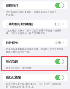 武宣苹果授权维修站分享iPhone轻点无法唤醒怎么办 