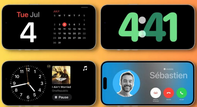武宣苹果手机维修分享iOS17横屏充电待机显示有什么好处 