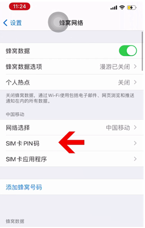 武宣苹果14维修网分享如何给iPhone14的SIM卡设置密码 