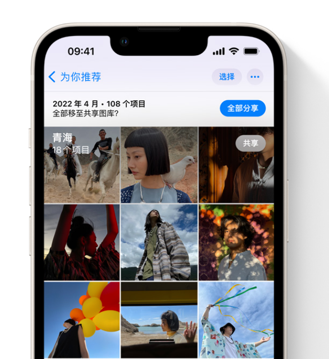 武宣苹果维修网点分享在 iPhone 上使用共享图库 